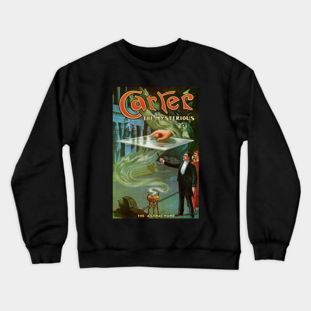 Vintage Magic Poster Art, Carter the Mysterious Crewneck Sweatshirt by MasterpieceCafe